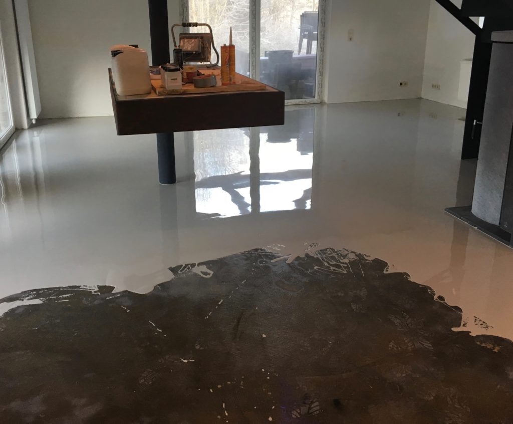 Sols Coules Confort Interieur Resine Liquide Peinture Resine